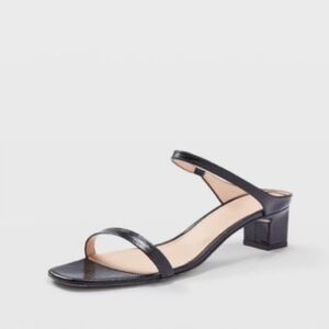 NIB | Club Monaco Black Marnee Slip On Block Heel Sandals EUR 40/US 10